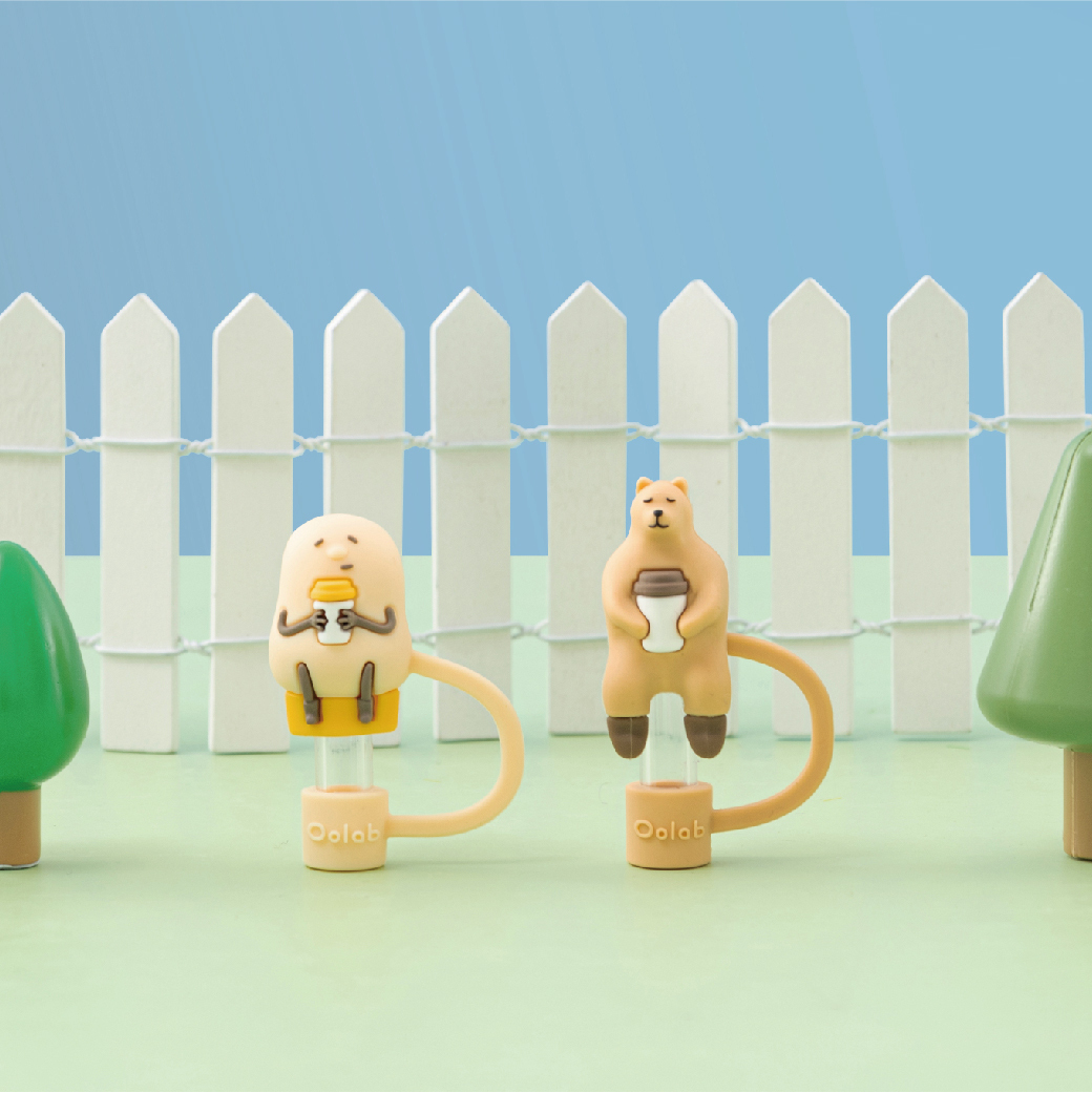 咻咻熊 矽膠防塵吸管套 ｜OoLab 良杯製所