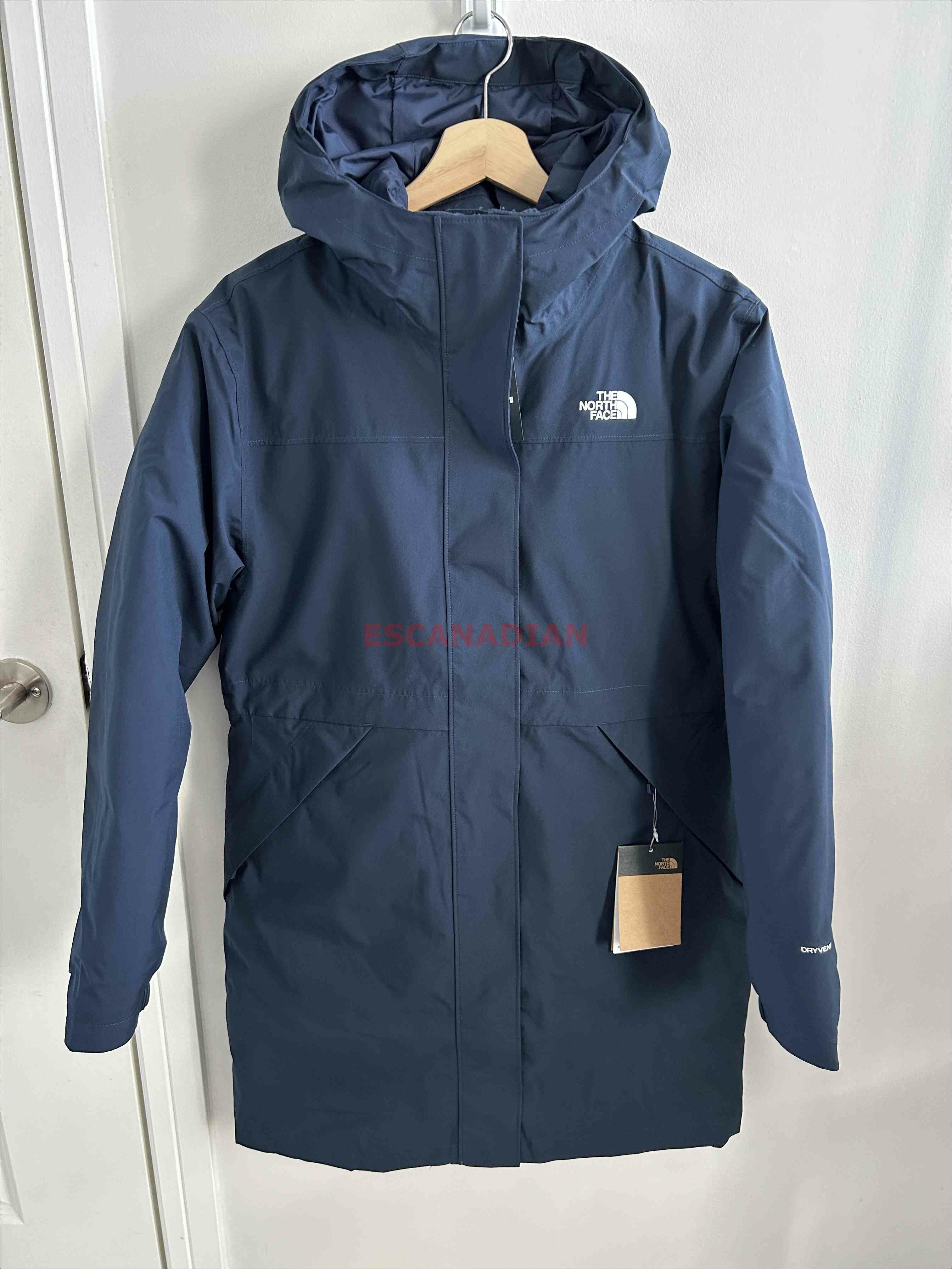 THE NORTH FACE 女大人 三合一  600羽絨蓬鬆內裡 防風 防潑水 連帽 長版外套