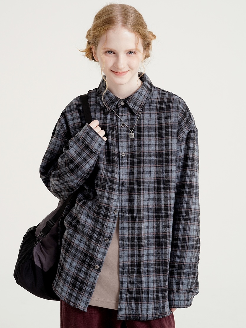 <預購> 韓國WV PROJECT毛尼格紋襯衫外套