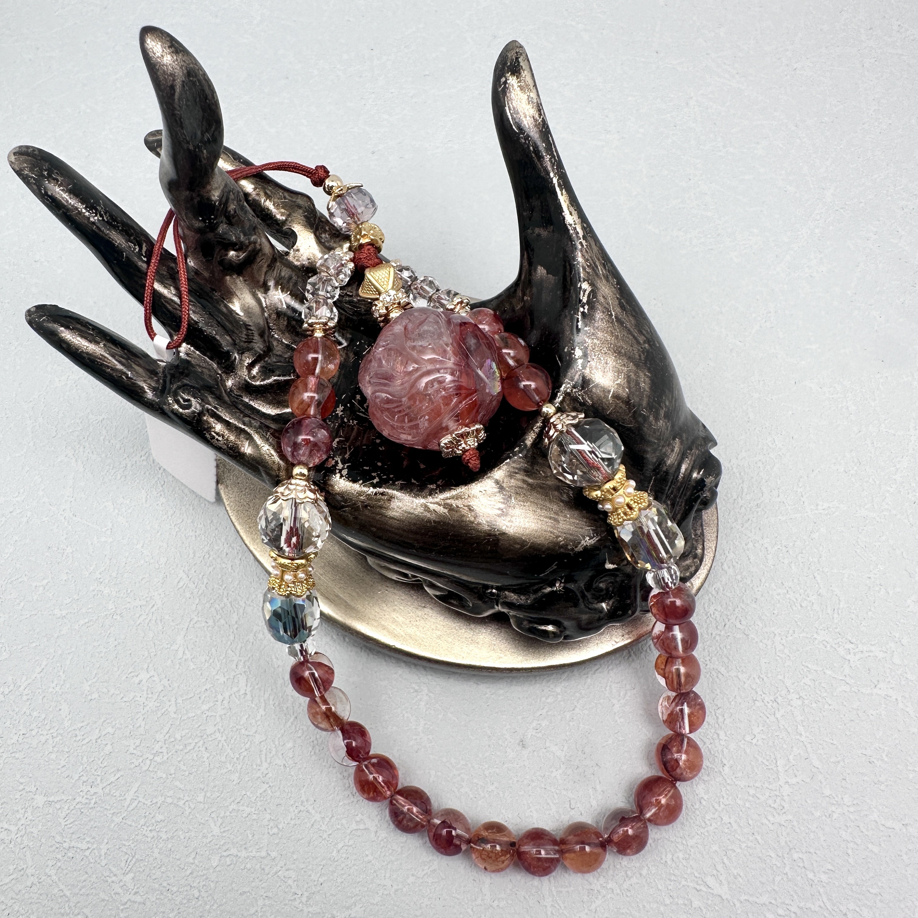 Red Hematoid Nine-Tailed Fox Ball Phone Strap