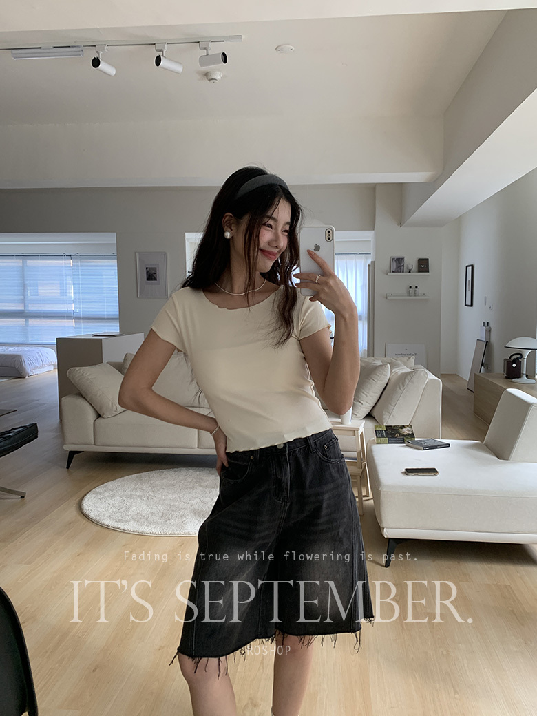 限定特賣!ROSHOP MADE奶油泡芙柔軟素TEE-3色