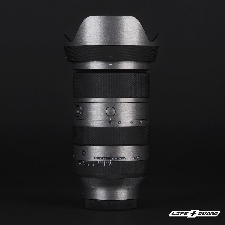 LIFE+GUARD 鏡頭貼膜安裝示意，適用 SIGMA 28-105mm F2.8 DG DN