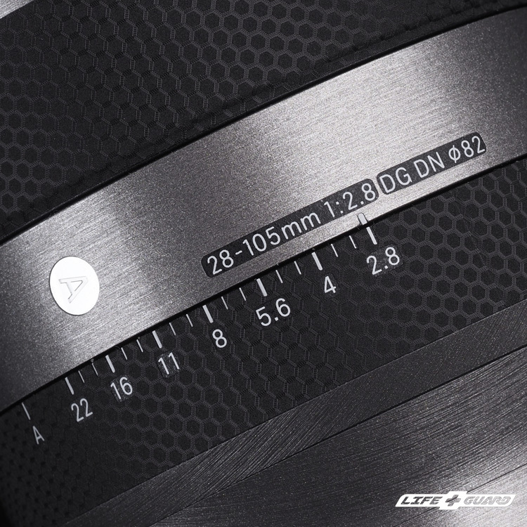 LIFE+GUARD 鏡頭貼膜安裝示意，適用 SIGMA 28-105mm F2.8 DG DN