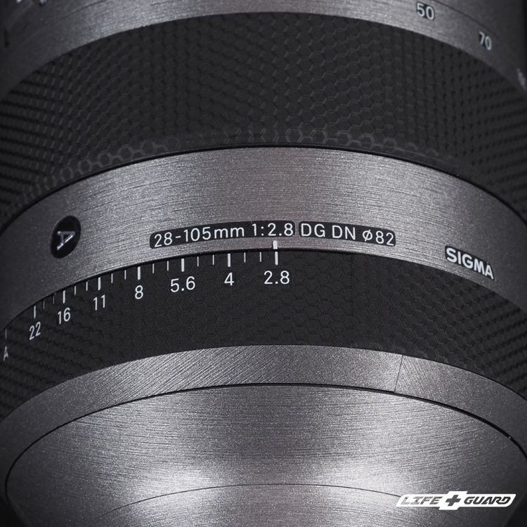 LIFE+GUARD 鏡頭貼膜安裝示意，適用 SIGMA 28-105mm F2.8 DG DN