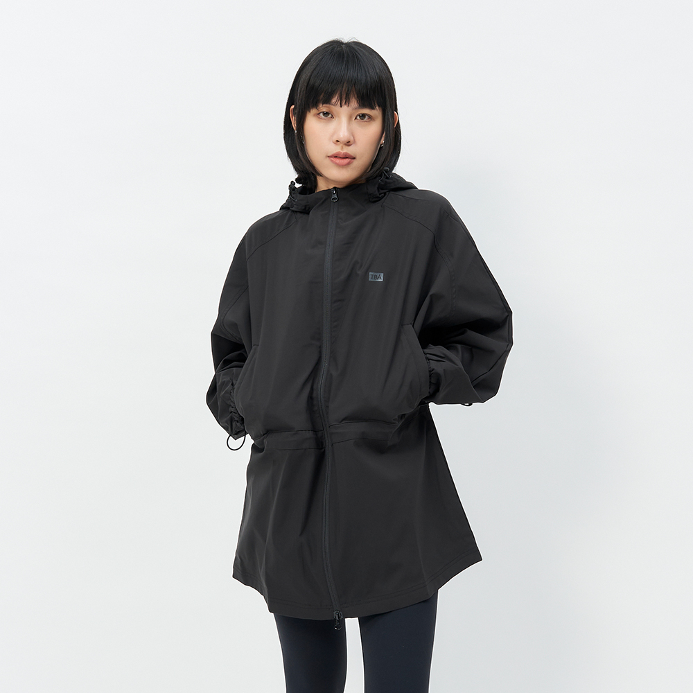 TBA Venus Wind Jacket 女 極致黑 連帽 防風 防潑水 中長版 外套 TBAW214JK01-BK