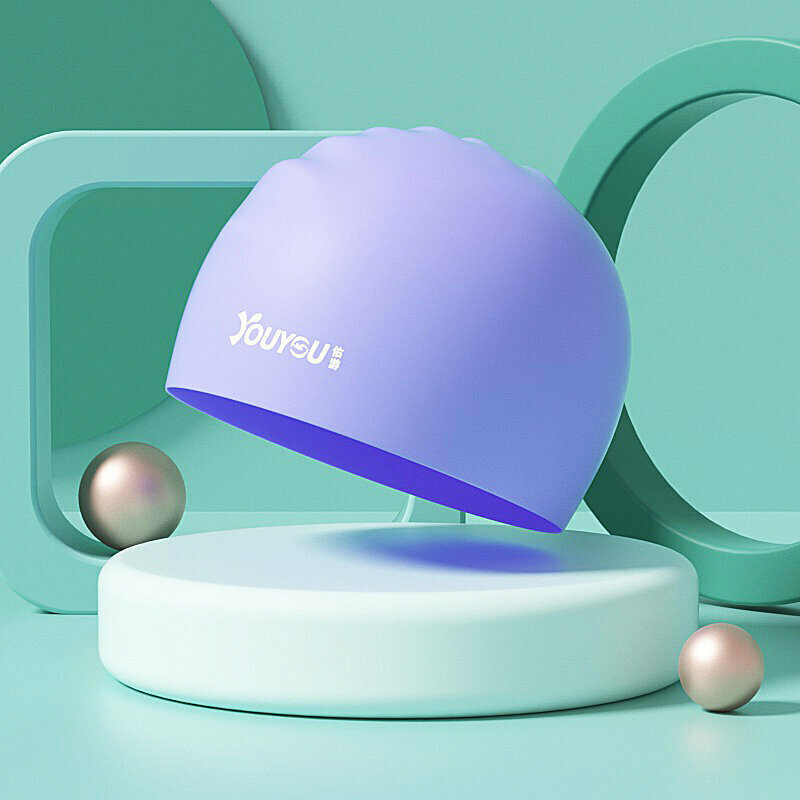 Popular swimming cap (purple-silicone)