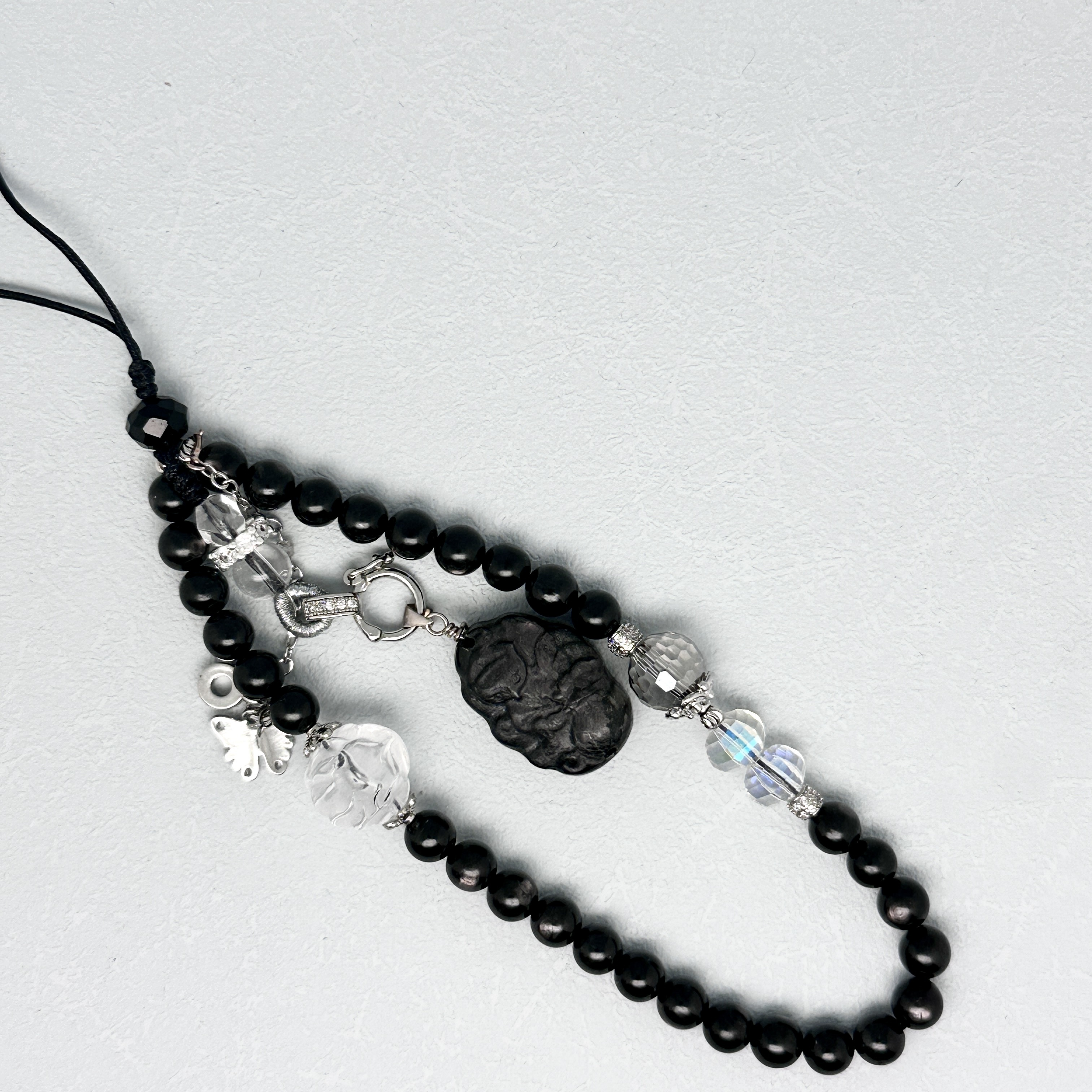 Hypersthene Nine-Tailed Fox Phone Strap