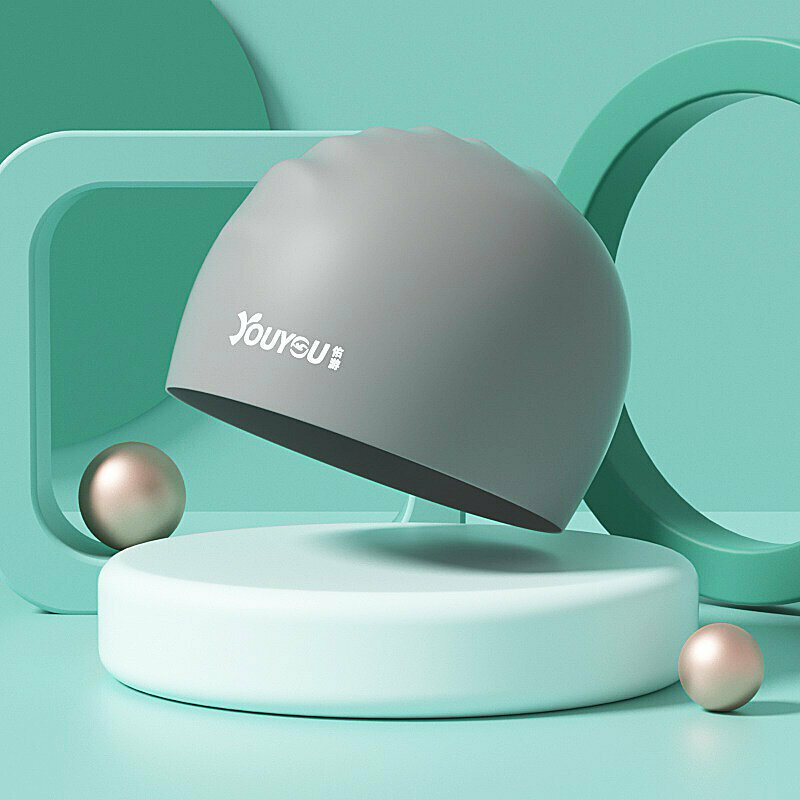 Popular swimming cap (space silver-silicone)