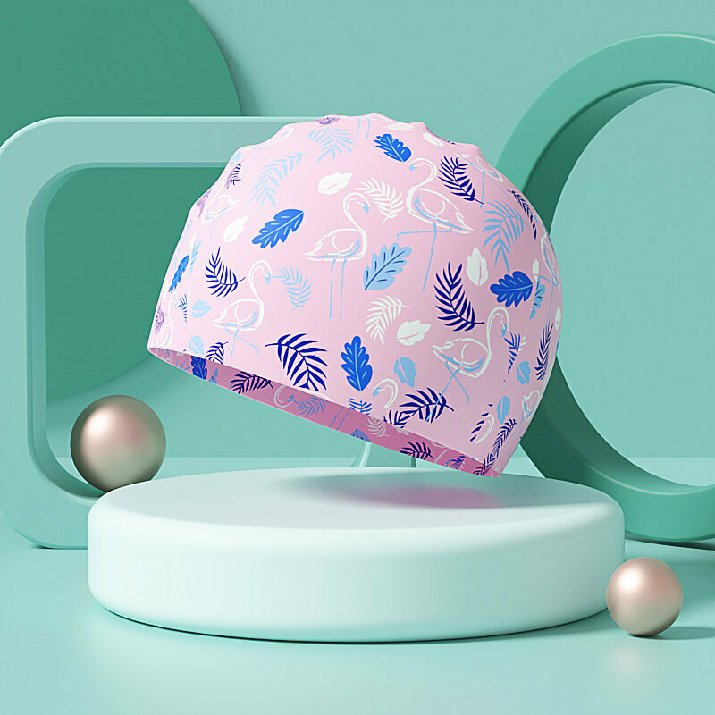 Popular swimming cap (pink flamingo-silicone)