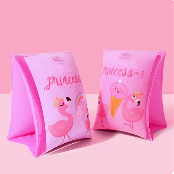 Hot selling children's swimming arm circle buoyancy swimming sleeves (pink flamingo)