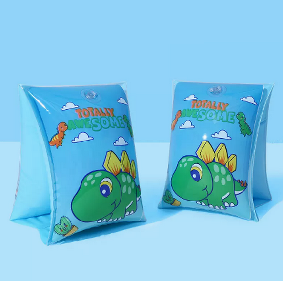 Hot selling children's swimming arm circle buoyancy swimming sleeves (blue dinosaur)