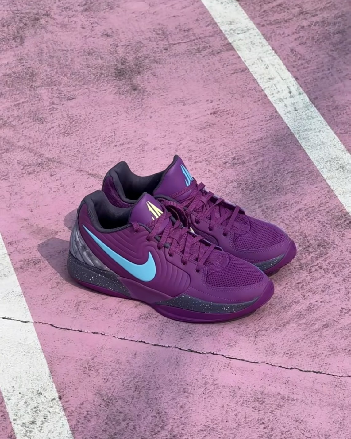 Nike Ja 2 Purple Sky 觀星者 紫色 黃勾 XDR底 實戰籃球鞋