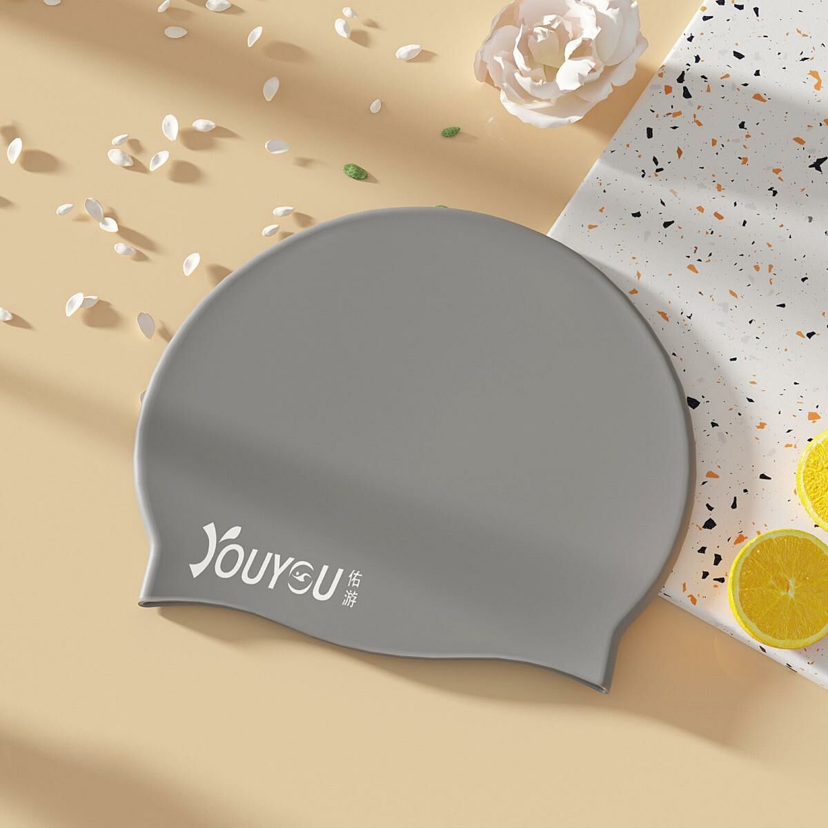 Popular swimming cap (space silver)
