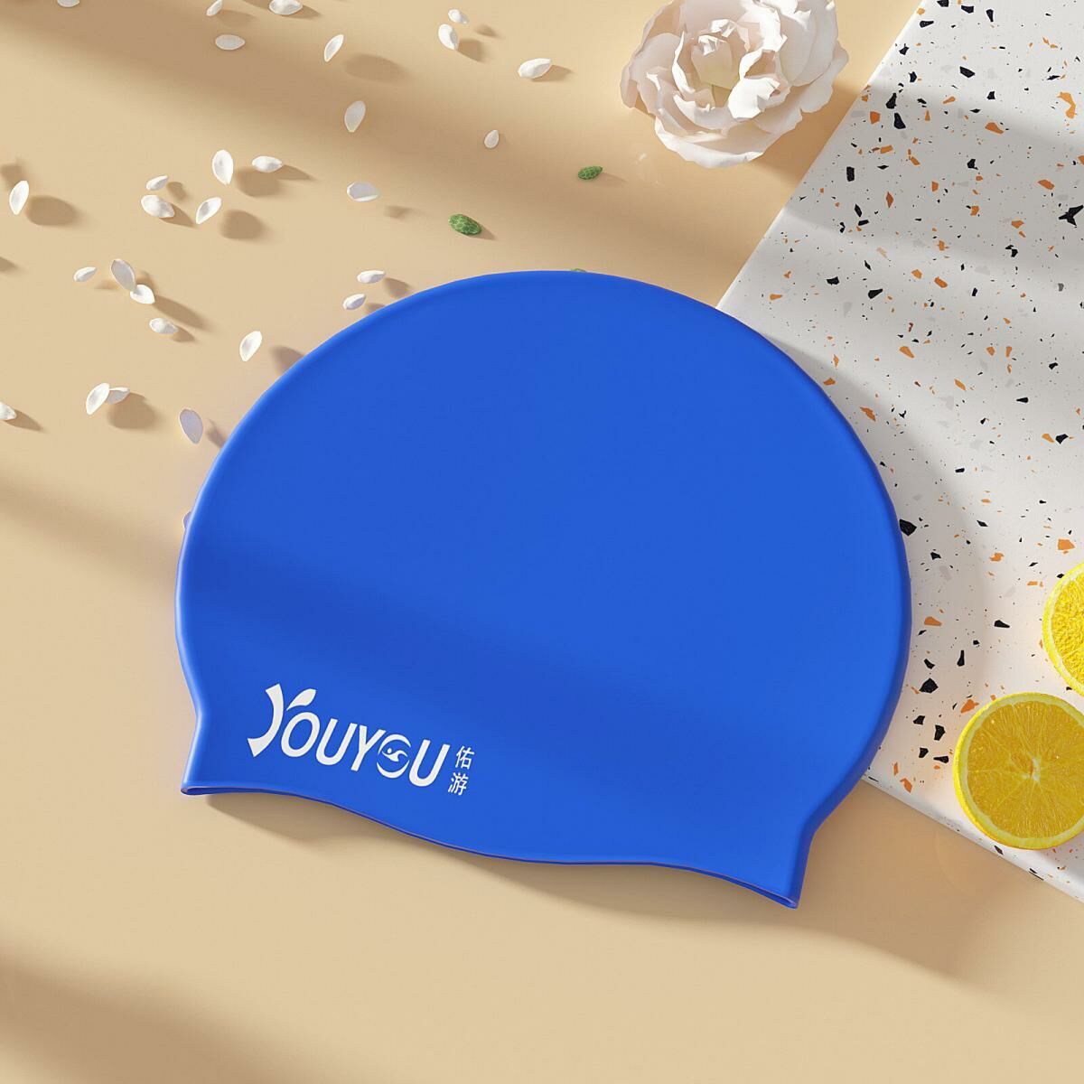 Popular swimming cap (Qianying blue)