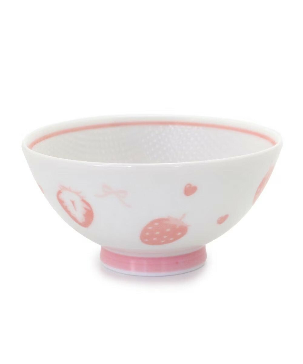 【日本Mother Garden】 不易沾飯粒-飯碗-甜心草莓 粉色(小)
