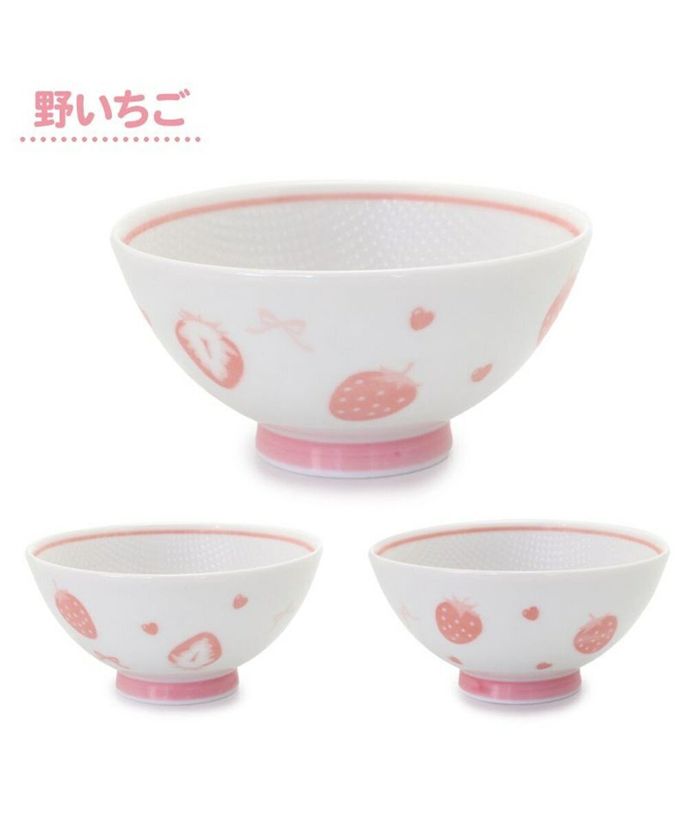 【日本Mother Garden】 不易沾飯粒-飯碗-甜心草莓 粉色(小)