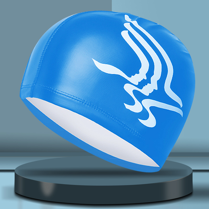 Popular swimming cap (7613 blue-PU)