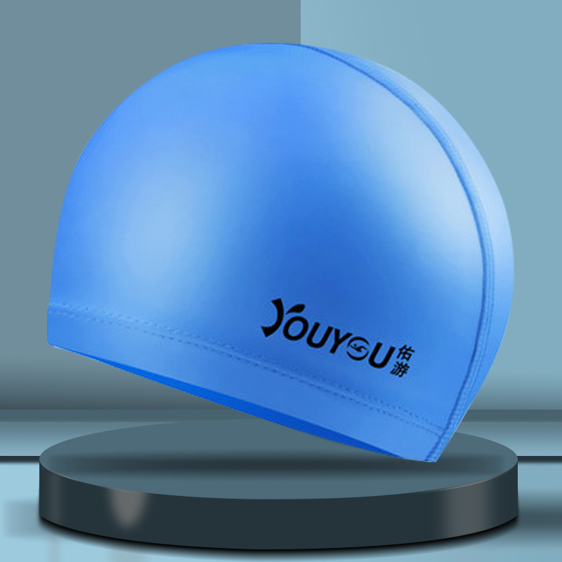 Popular swimming cap (blue-PU)