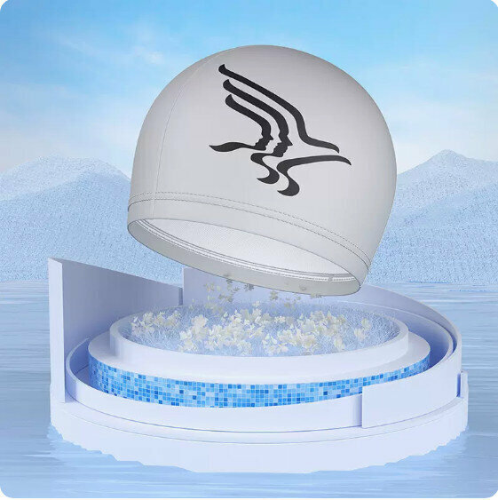 Popular children's swimming cap (Silver Bird-PU)
