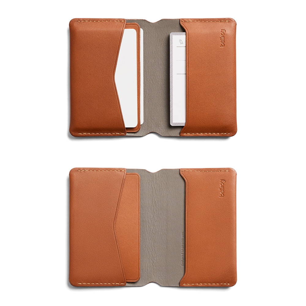 澳洲 Bellroy｜Under Cover 極簡卡片夾 橫版 (RFID防盜) - 焦糖黑