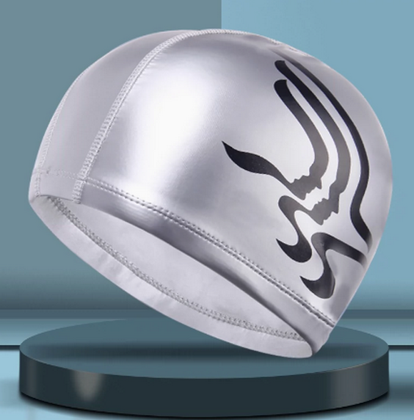 Popular swimming cap for men that does not tie the head (7613 silver-PU)