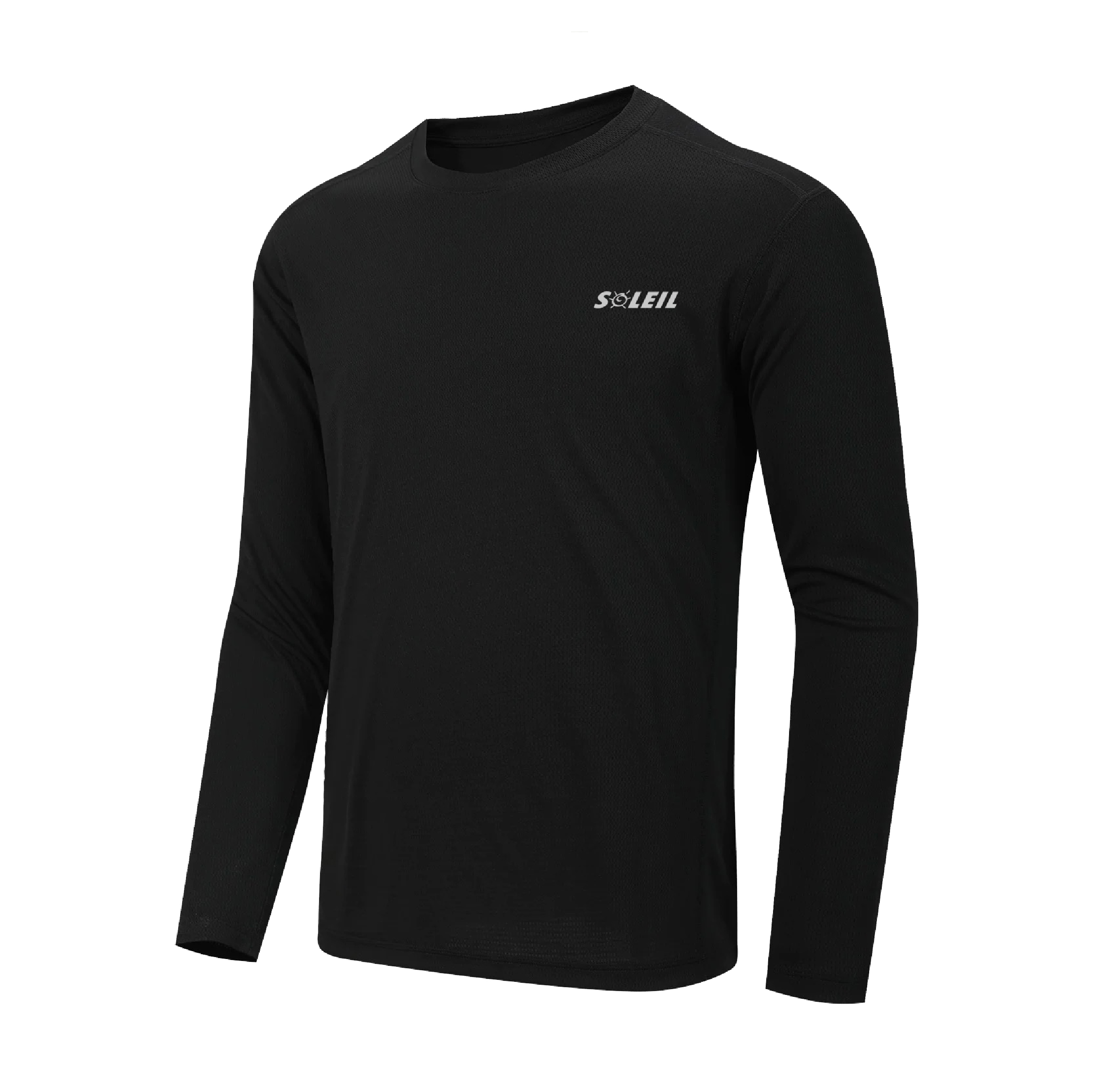 SOLEIL 舒適彈性長袖圓領衫（兩色）經典戶外透氣布料/排汗/保暖 12SL51291