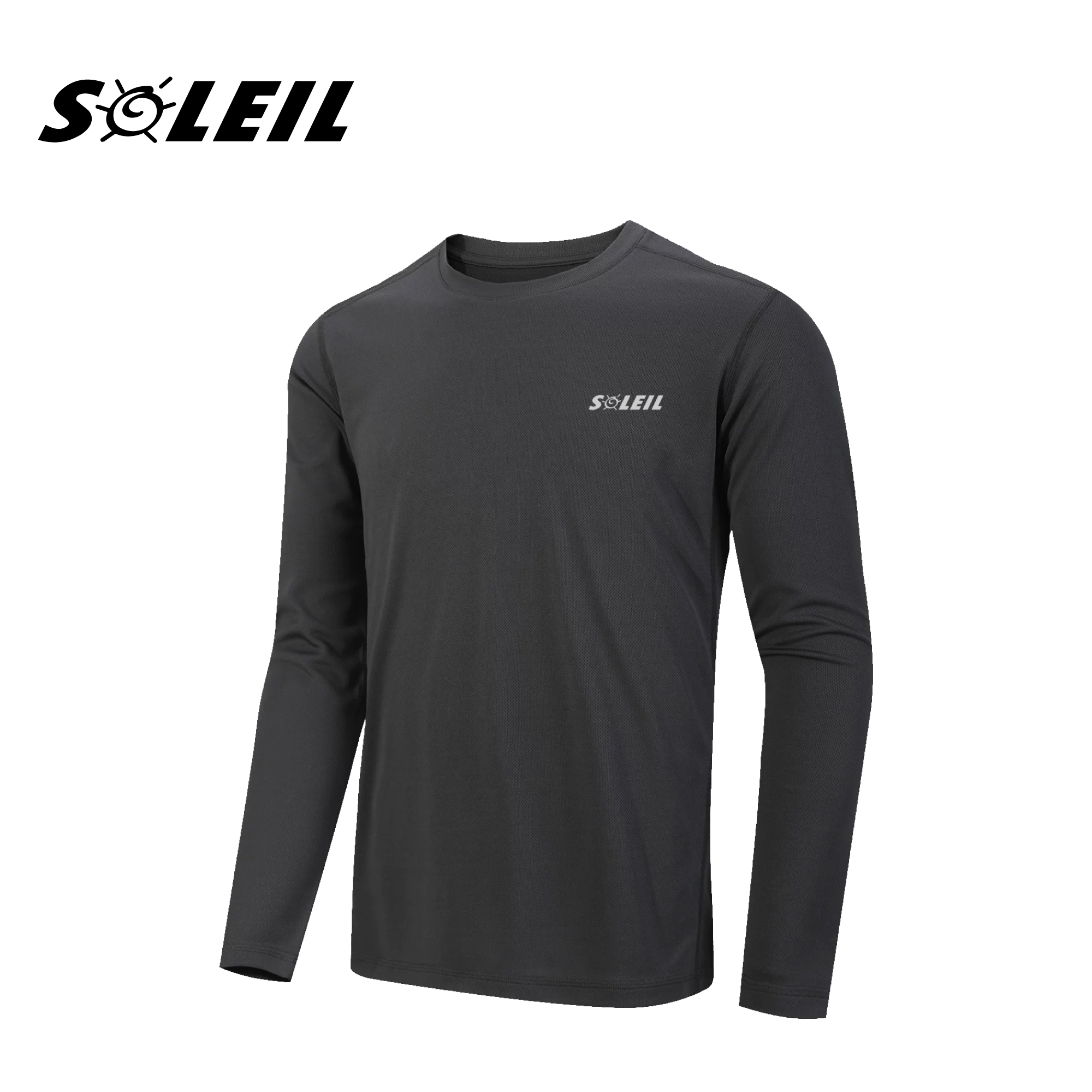 SOLEIL 舒適彈性長袖圓領衫（兩色）經典戶外透氣布料/排汗/保暖 12SL51291