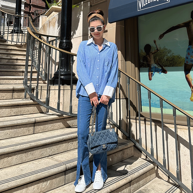 AFS爆鑽條紋襯衫