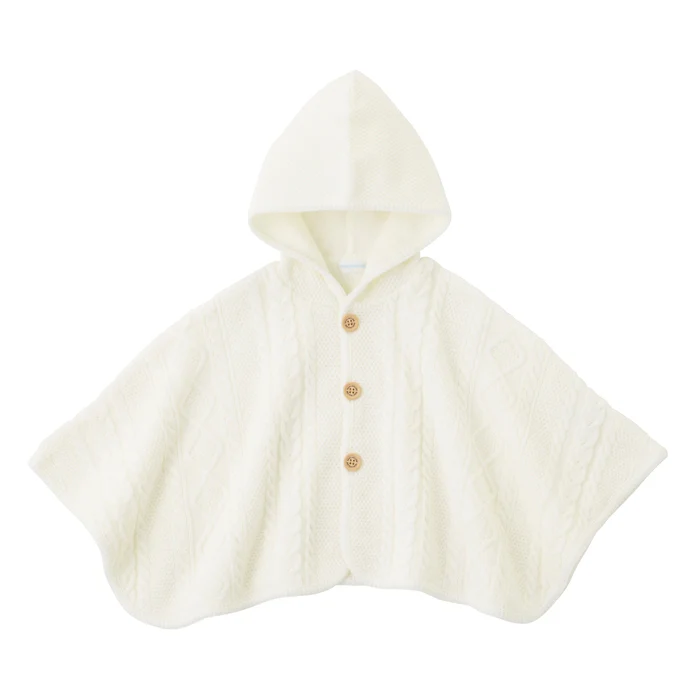 優雅編織斗篷-白