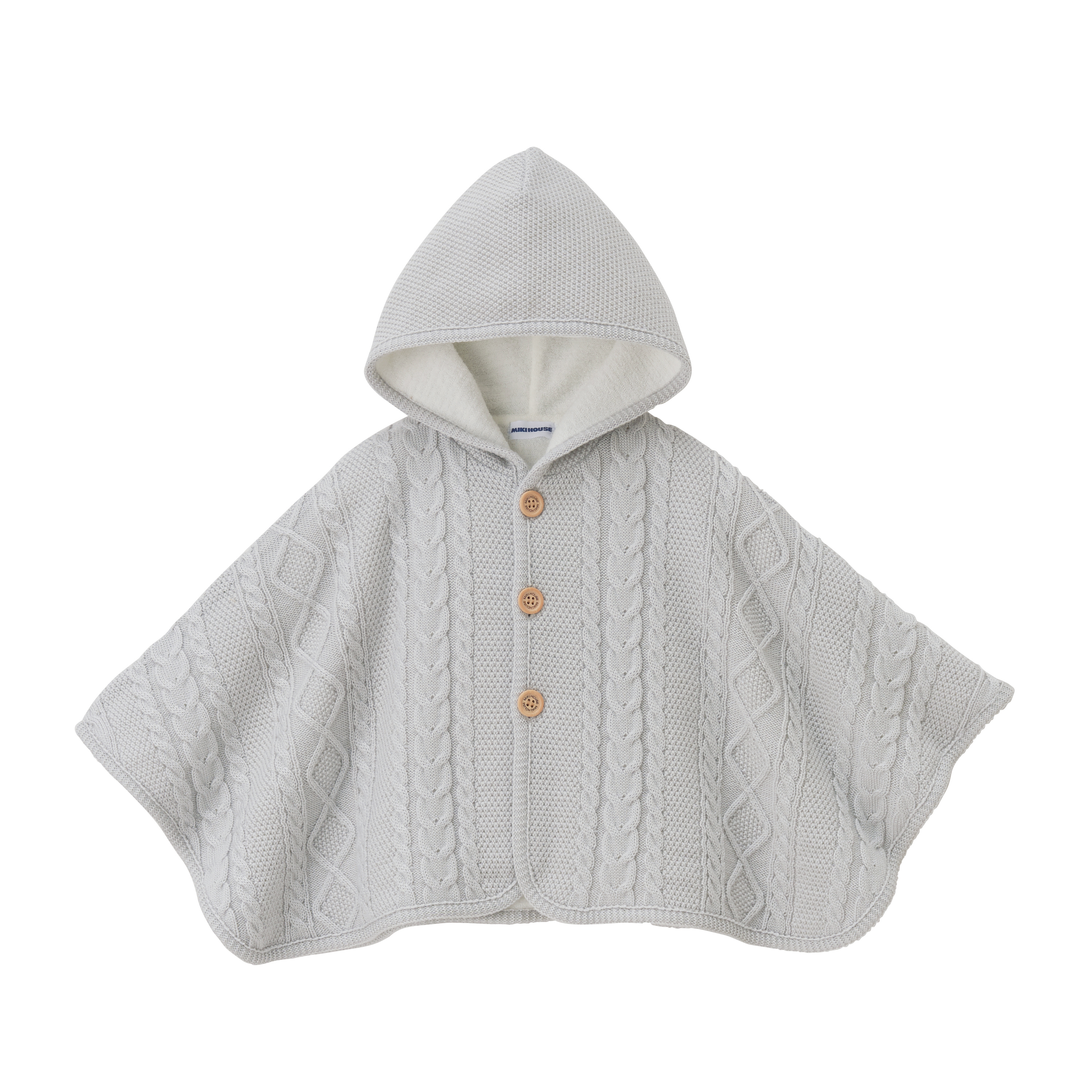 優雅編織斗篷-灰