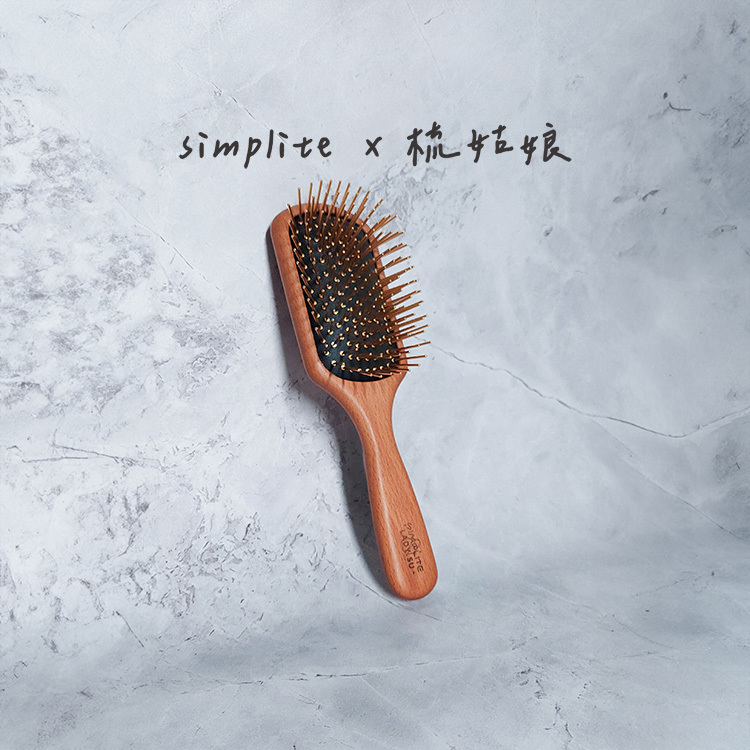 24K黃金櫸木按摩梳