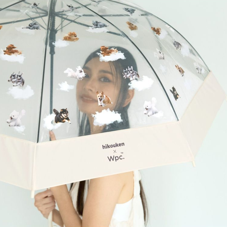 順豐免運 | Wpc. - 飛行犬透明長雨遮/直遮【Hikouken】_米色 (PT-HK01-001OF)