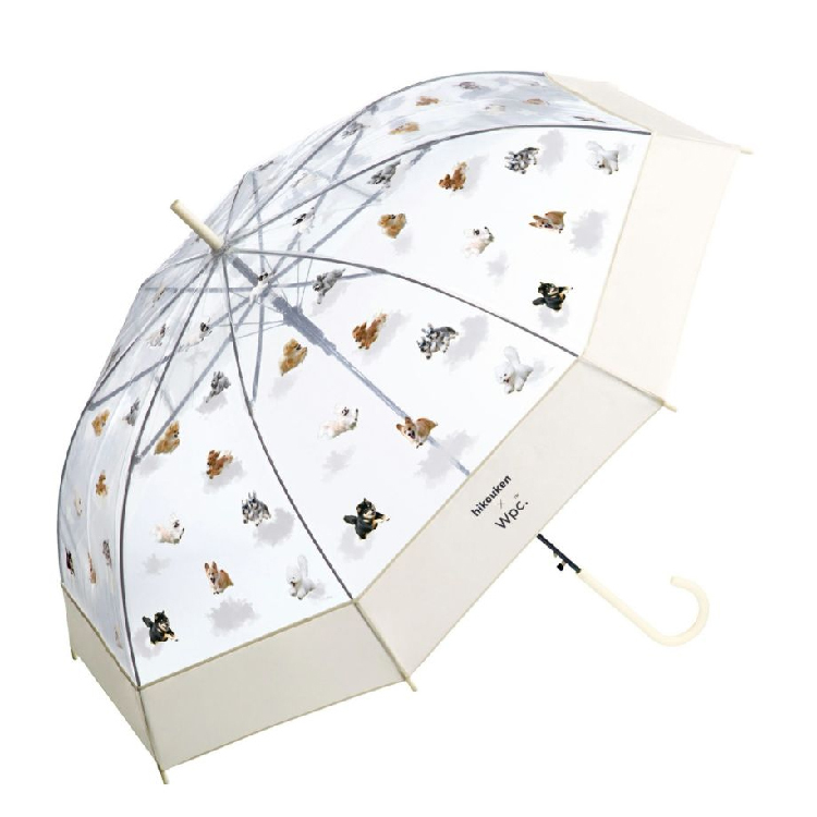 順豐免運 | Wpc. - 飛行犬透明長雨遮/直遮【Hikouken】_米色 (PT-HK01-001OF)