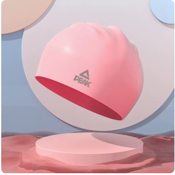 Hot style waterproof ear protection swimming cap (pink [silicone swimming cap - extra large size]) (one size fits all)