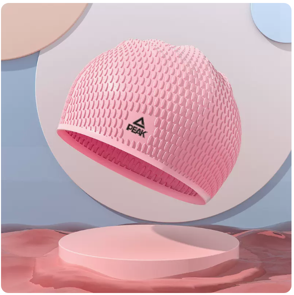 Hot style waterproof ear protection swimming cap (pink [water drop swimming cap]) (one size fits all)