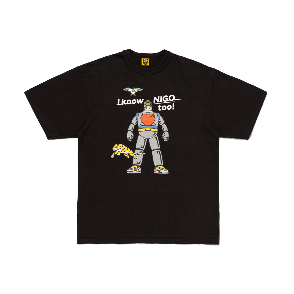 I KNOW NIGO TOO×HUMAN MADE GRAPHIC T-SHIRT 機器人 老虎 標語 黑色 白色 圓領 短tee XX28TE010