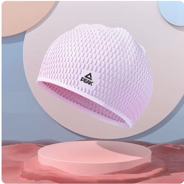Popular waterproof ear-protecting swimming cap that does not tie the head (purple [water drop swimming cap]) (one size fits all)
