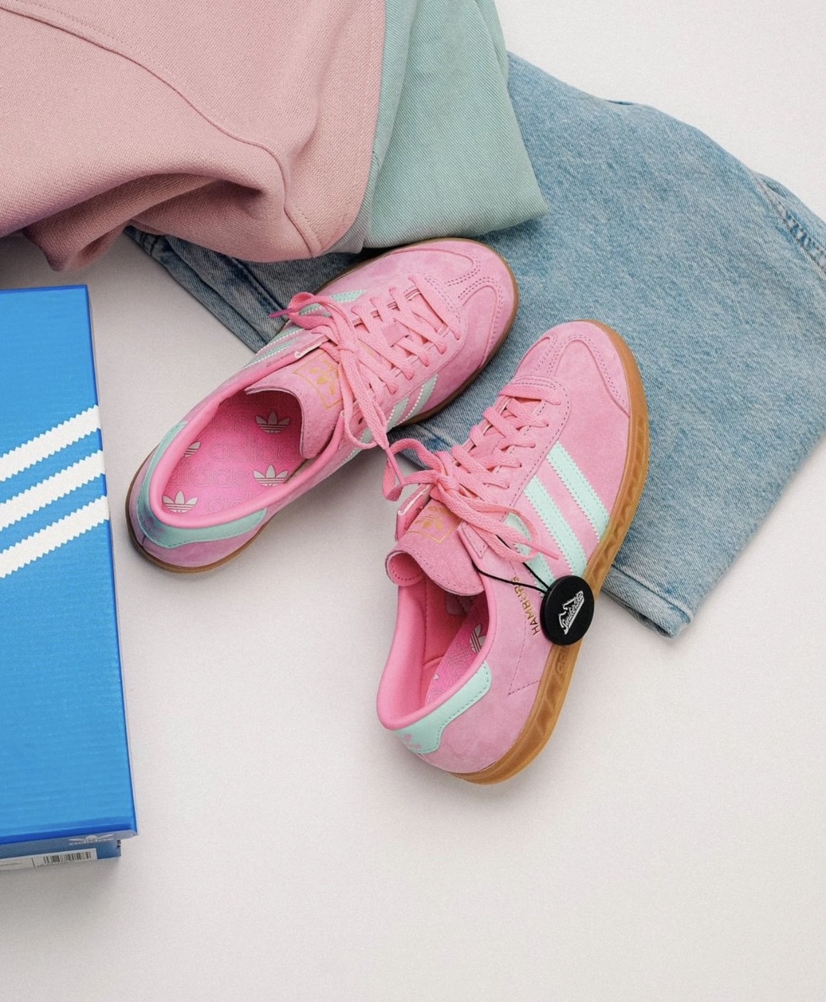 預購 ADIDAS HAMBURG W 漢堡鞋 芭比粉