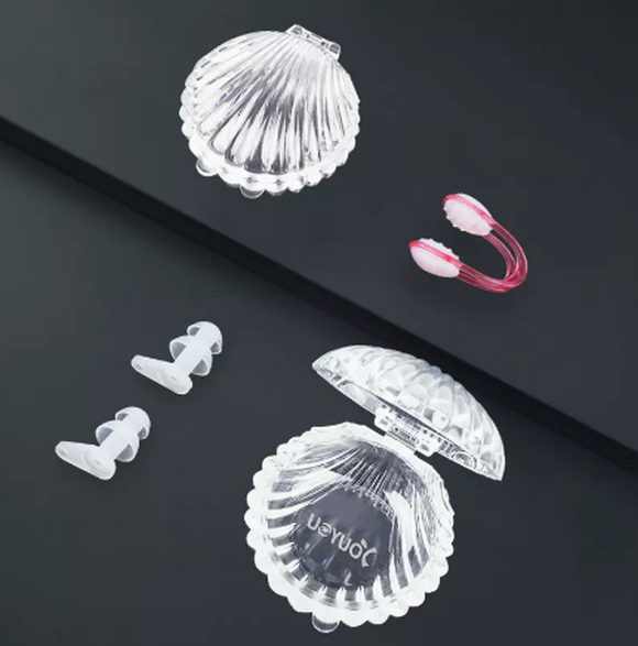Popular swimming earplugs that prevent water ingress (shell box-pink earplug nose clip set [universal for adults and children])