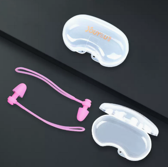 Popular swimming earplugs that prevent water intrusion (corded version - pink earplugs [universal for adults and children])