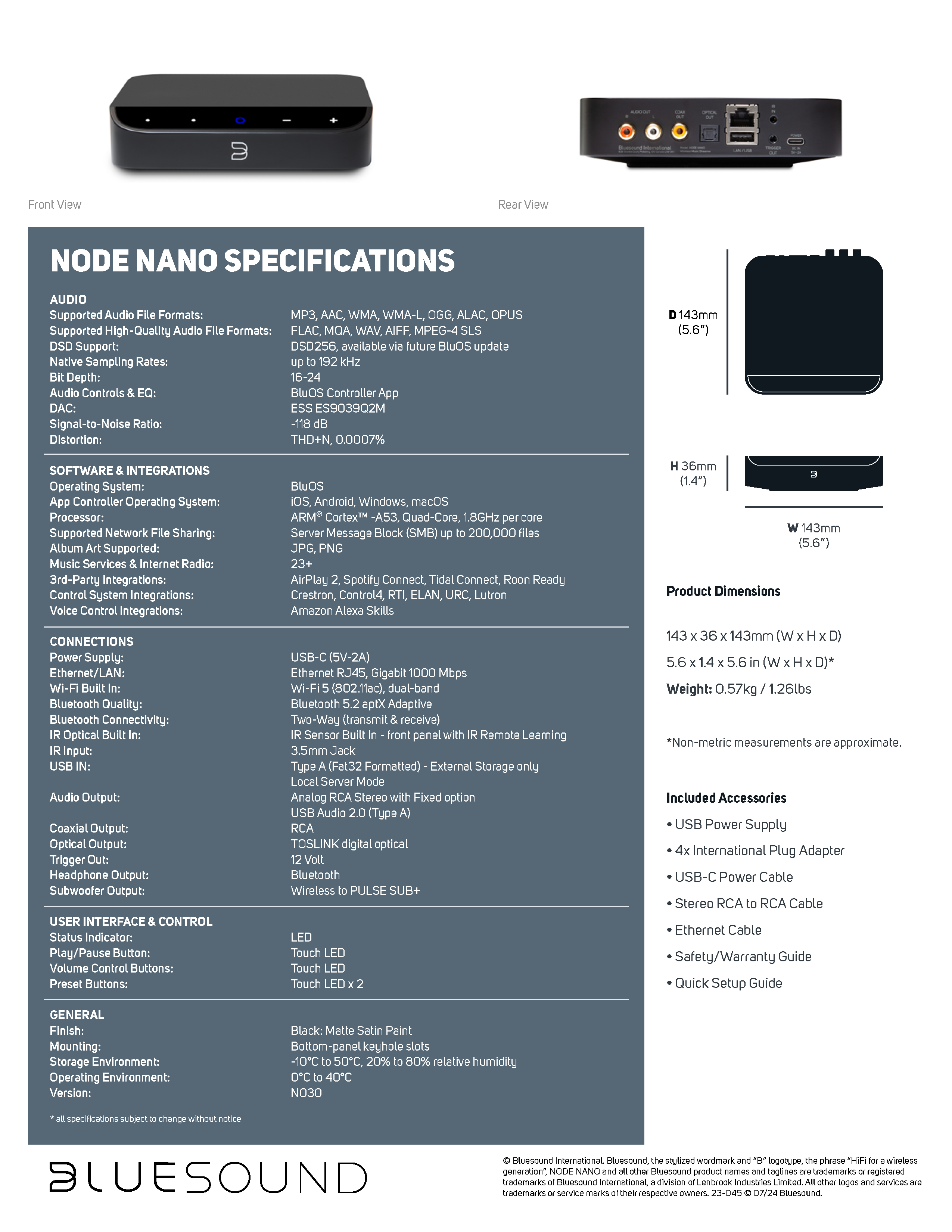 bluesound node nano specification sheet 2