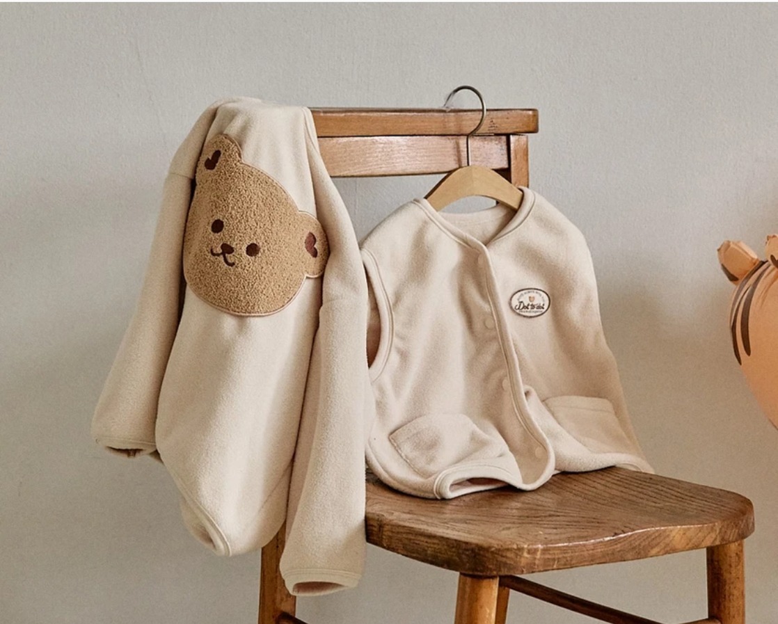 物料升級! 毛絨大圓臉系列-搖粒絨保暖背心