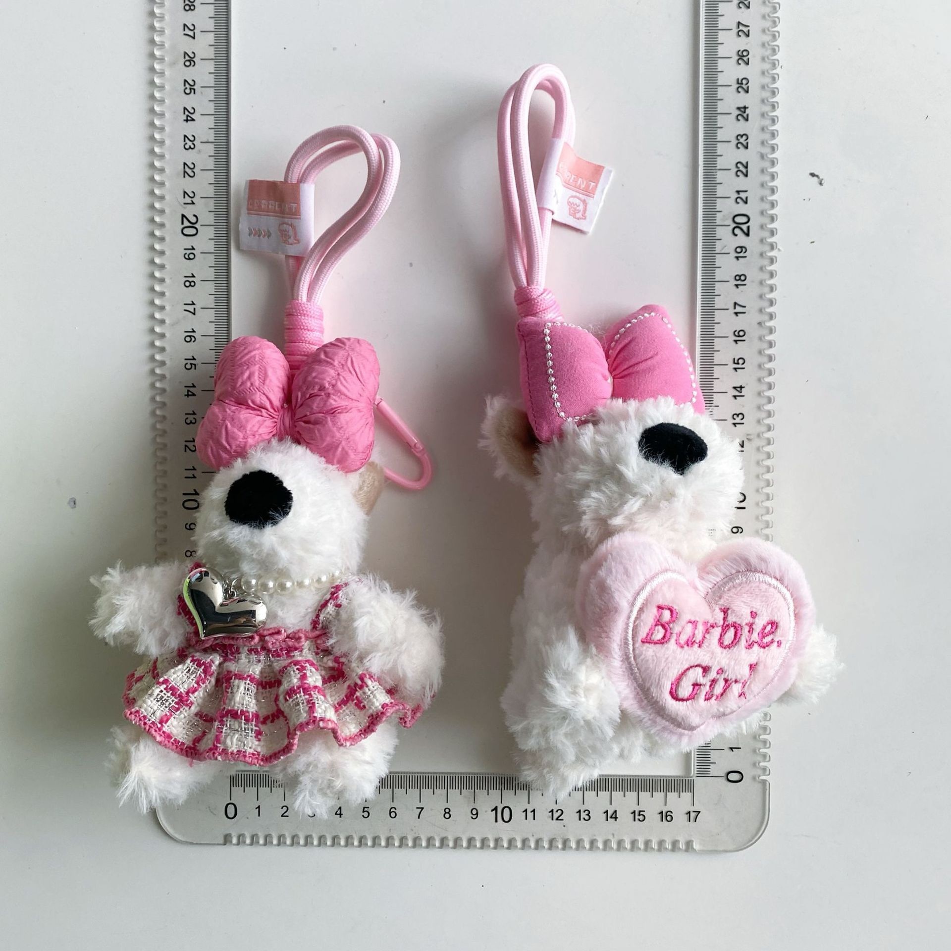 粉紅愛心狗狗吊飾(6款)