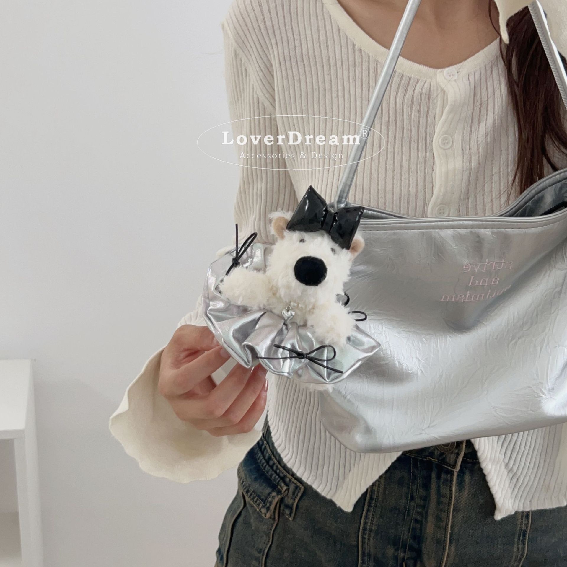 仿皮蝴蝶結狗狗吊飾(4款)