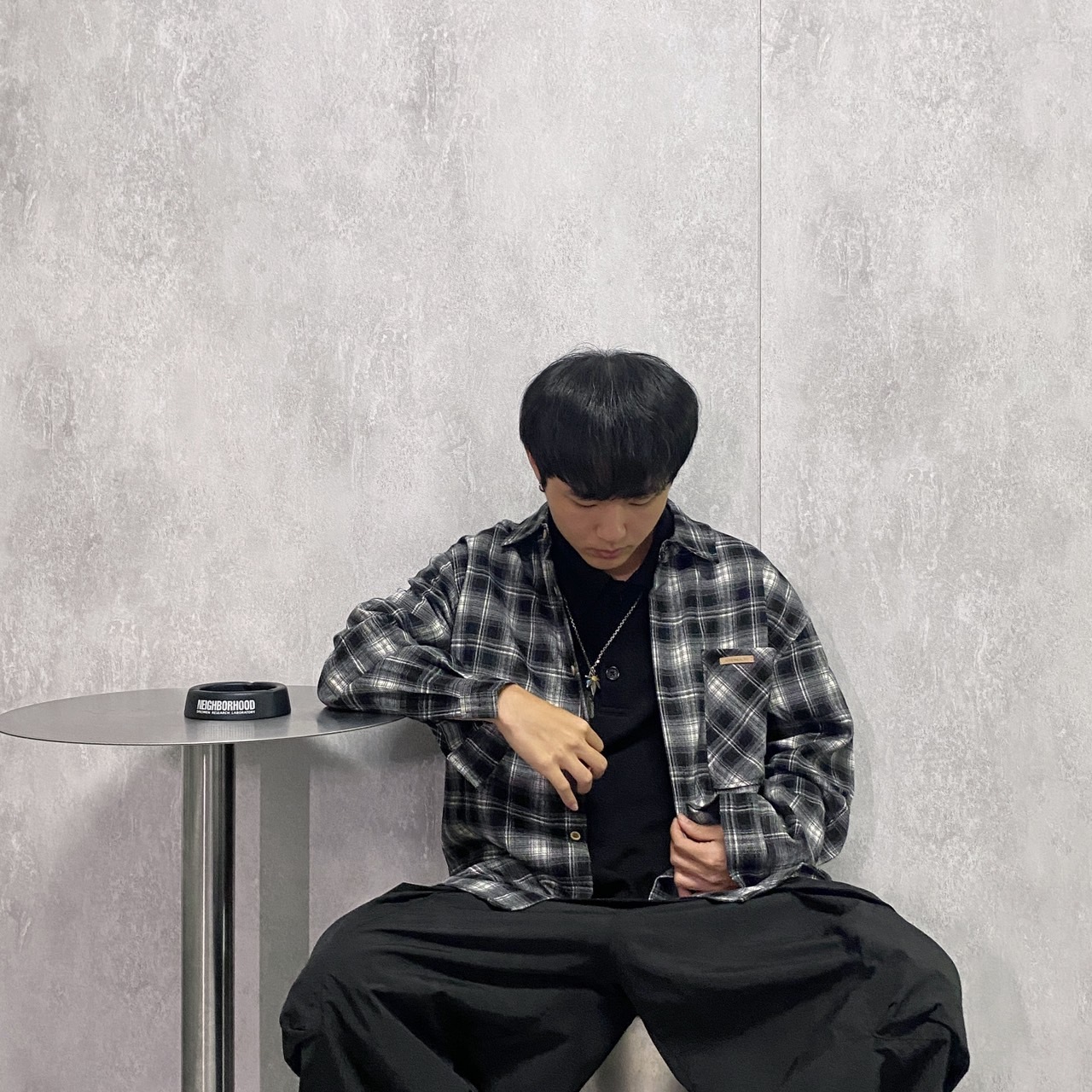 重磅法蘭絨復古格紋襯衫