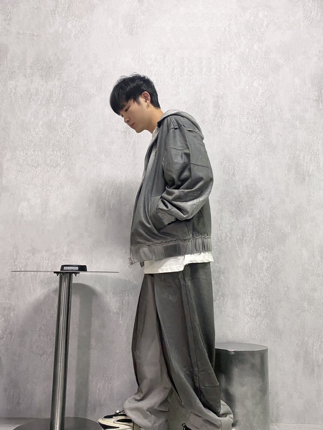 RNB 做舊刷色重工純棉垂墜套裝