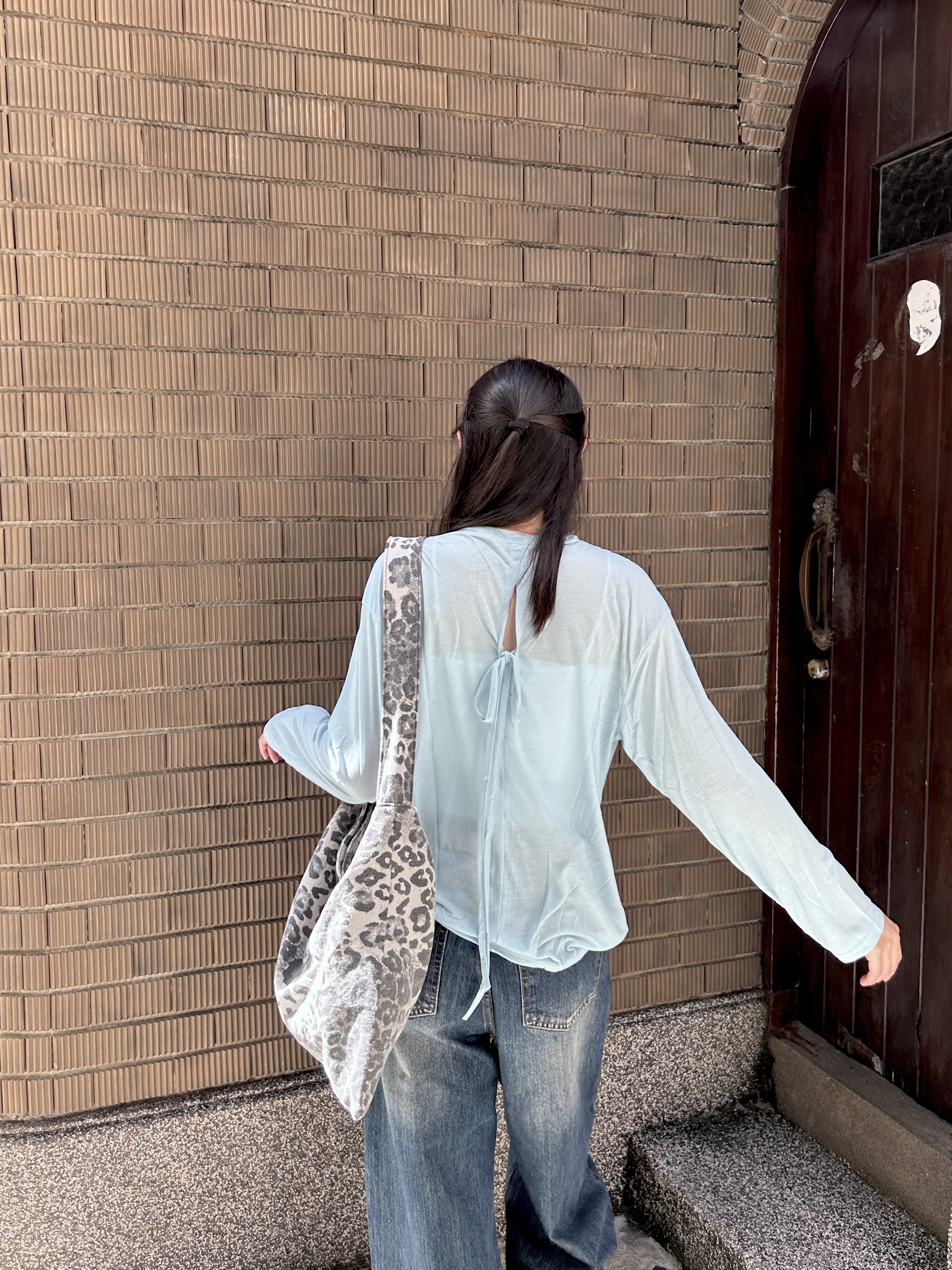 防曬面膜後洞綁帶上衣