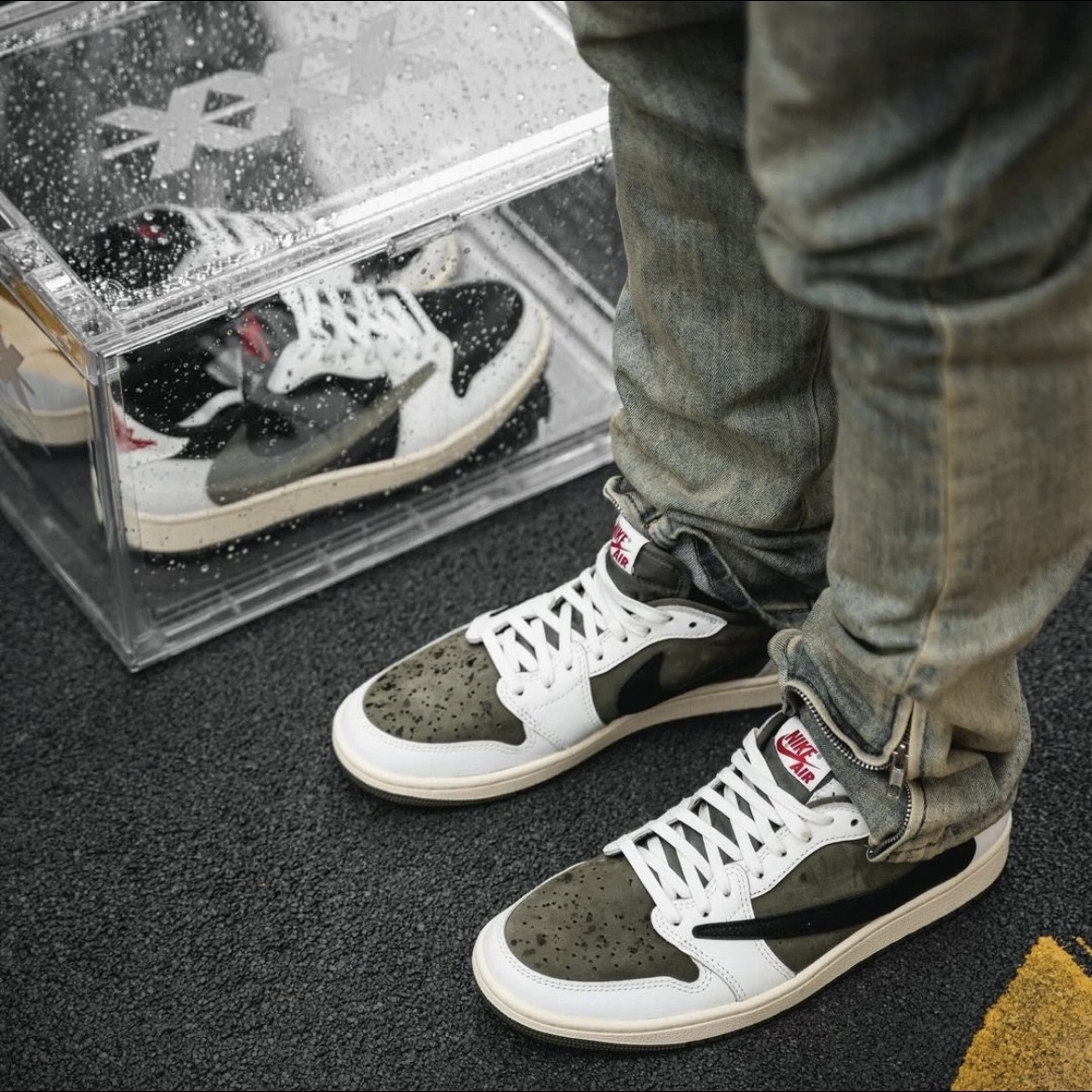 Nike Air Jordan 1 Low x Travis Scott OG Medium Olive 倒勾 黑勾 反轉橄欖綠