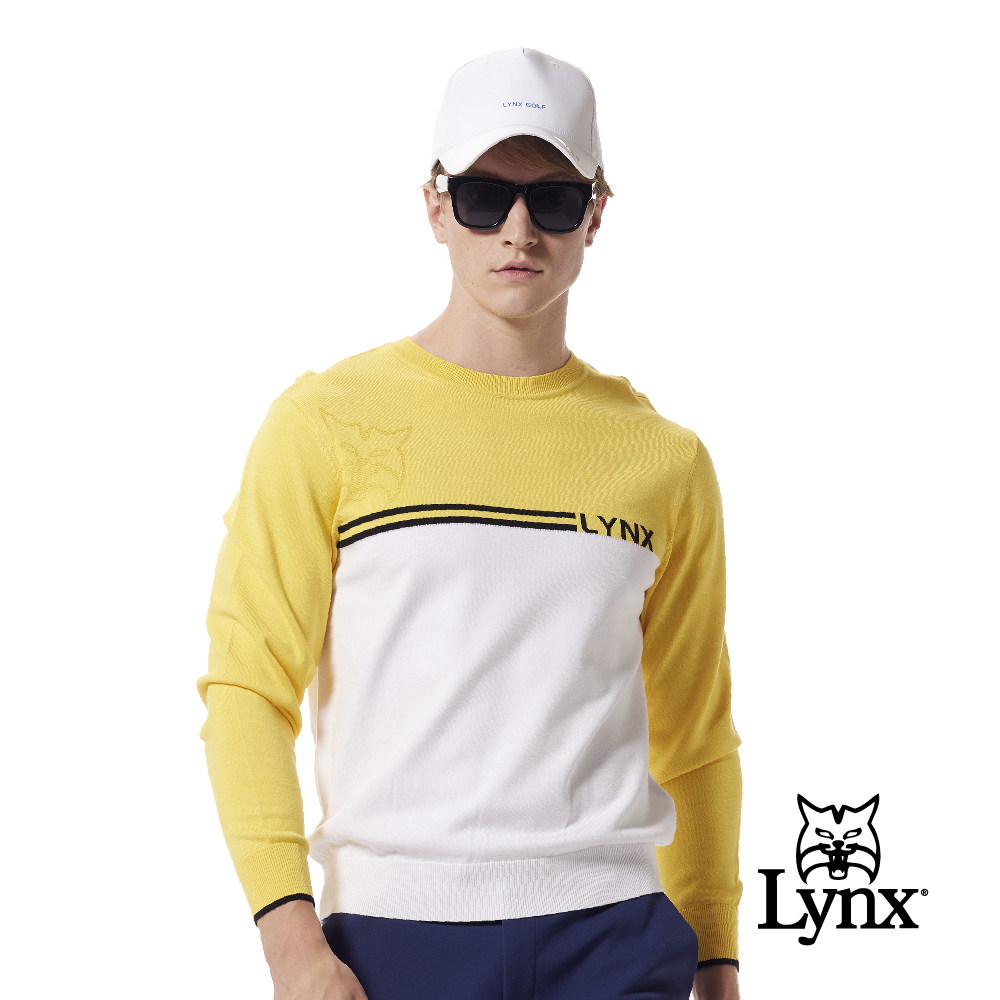 首爾高桿風格！半身配色線衫大山貓緹花長袖POLO衫