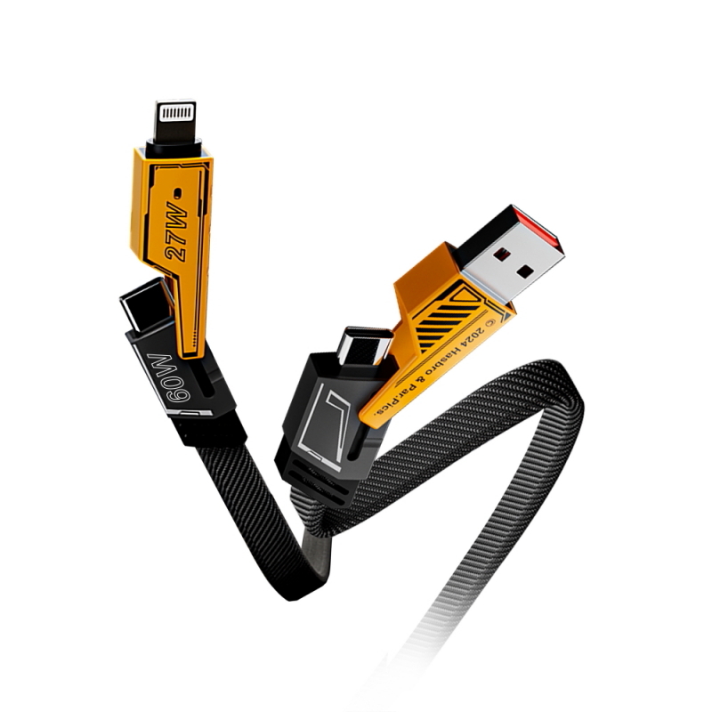 大黃蜂鋅合金四合一60W高速充電線 TF-A15